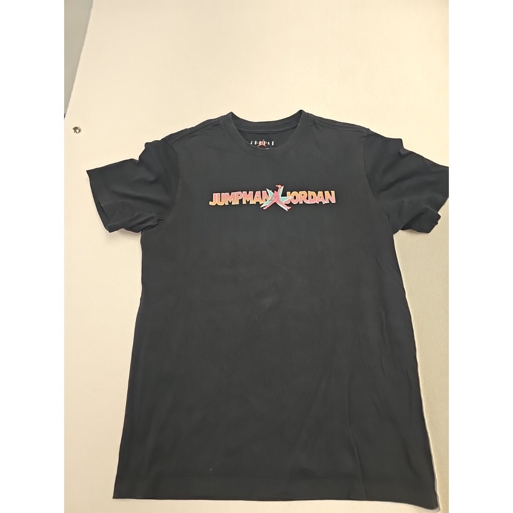 Mens Nike Air Michael Jordan Jumpman Retro 11 GFX T Shirt Black 2-Sided Logo M